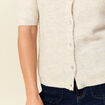 Gilet manches courtes creme femme