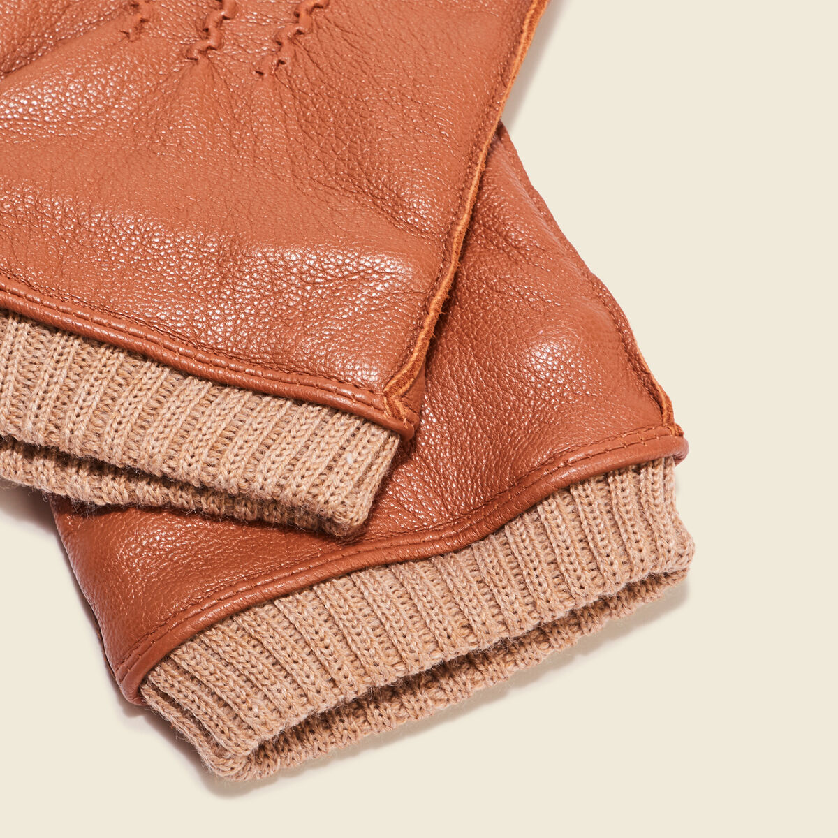 Gants en cuir marron homme