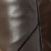 Jupe-short en similicuir doubl&eacute;e marron fonc&eacute; femme