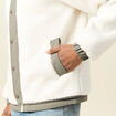 Blouson à capuche ecru homme