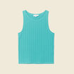 Débardeur bretelles larges bleu turquoise femme