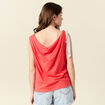 Débardeur sans manches rouge corail femme