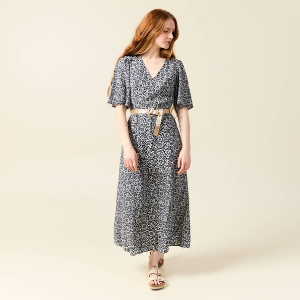 robe longue trapeze bleu femme Robe longue trapèze bleu femme