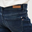 Jeans girlfriend taille haute denim dirty femme