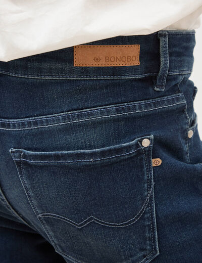 Jeans girlfriend taille haute denim dirty femme