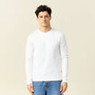 T-shirt manches longues blanc homme