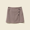 Jupe courte portefeuille noir femme