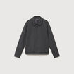 Blouson manches longues doubl&eacute; gris fonc&eacute; homme