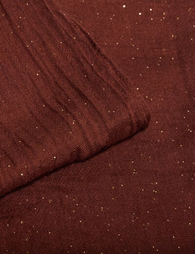 Foulard marron cognac femme