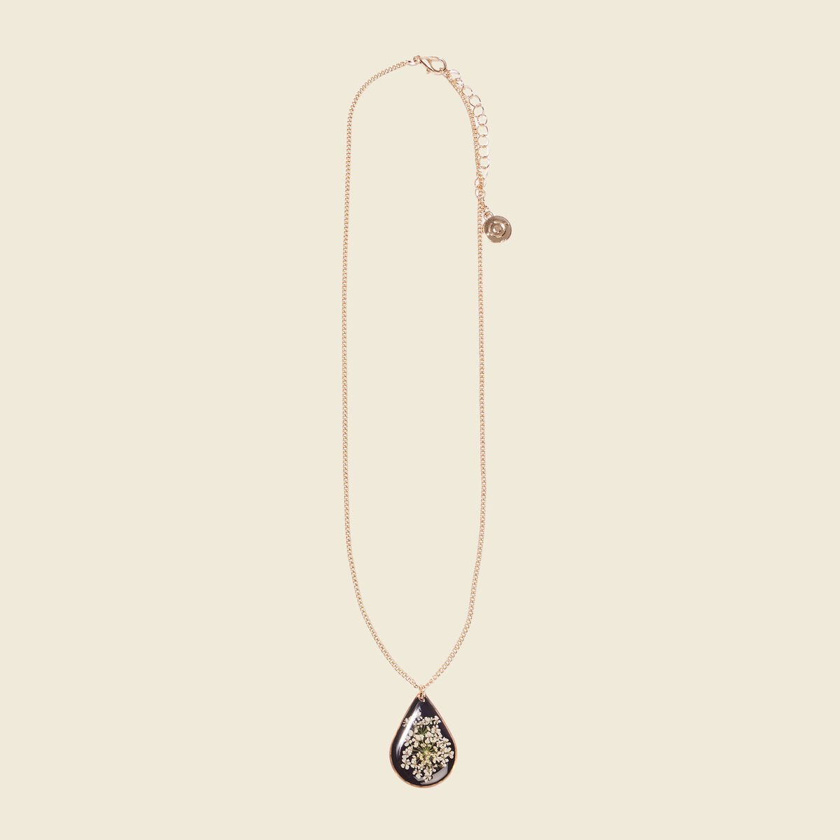 Collier avec pendentif noir femme