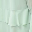 Robe courte &eacute;vas&eacute;e manches longues vert pastel femme