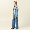 Veste oversize en jean denim used femme