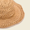 Chapeau tress&eacute;e sable femme