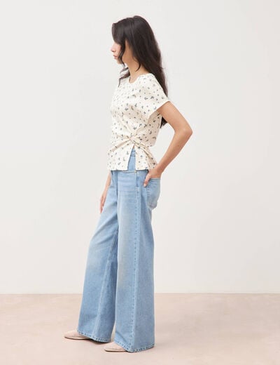 T-shirt en coton blanc femme