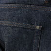 Jeans straight longueur 32 en coton denim brut rinse homme
