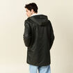 Coupe-vent doublé à capuche vert kaki homme