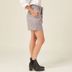Short paperbag à pinces gris femme