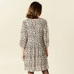 Robe évasée manches 3/4 noir femme