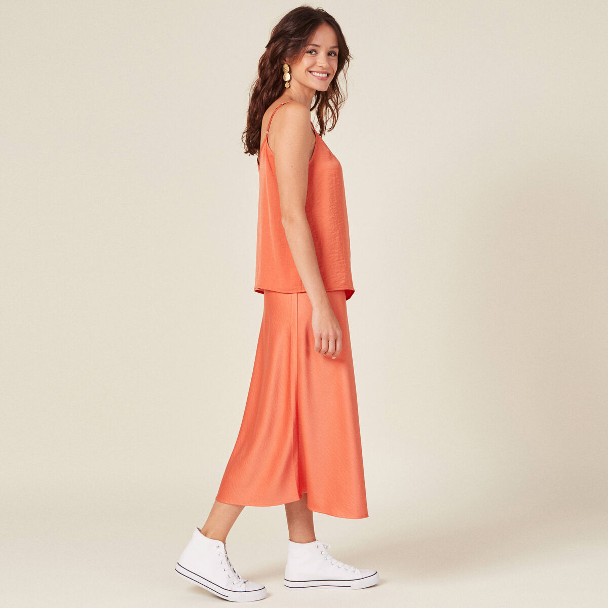 Caraco éco-responsable orange foncé femme