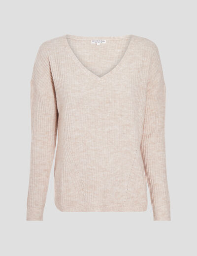 Pull creme femme