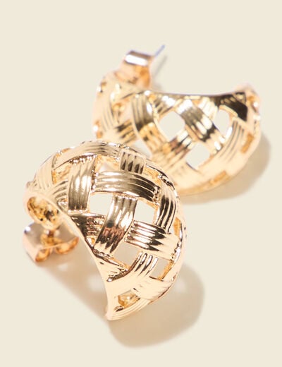 Boucles d'oreilles clous couleur or femme