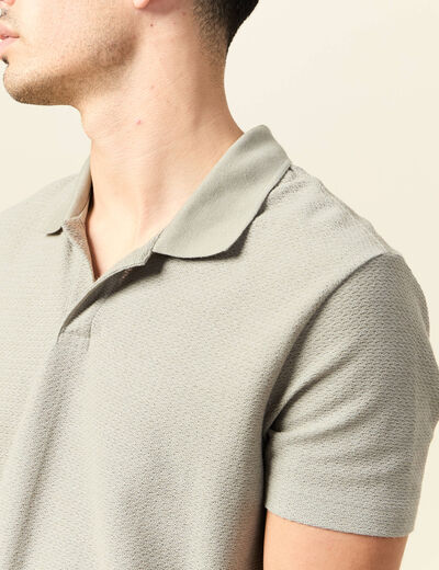Polo manches courtes gris homme