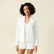 Veste esprit blazer fluide ecru femme