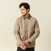 Veste droite mi-longue d&eacute;perlante sable homme