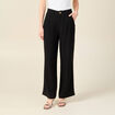Pantalon large fluide noir femme