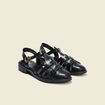 Sandales plates noir femme
