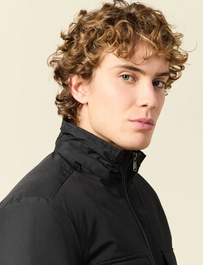 Blouson capuche doublure noir homme