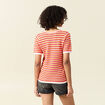 Pull manches courtes marron cognac femme