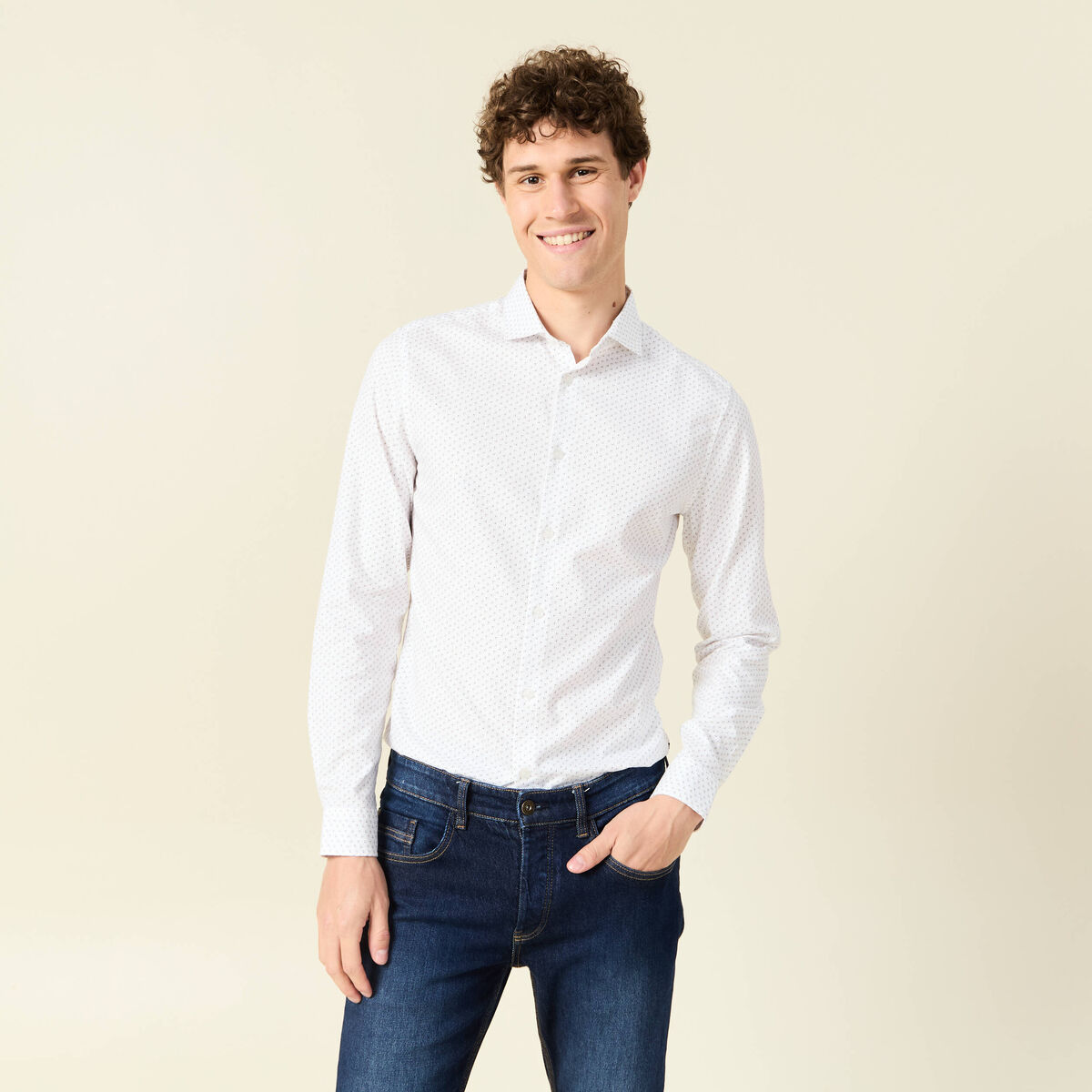Chemise éco-responsable blanc homme