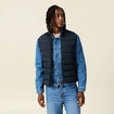 Doudoune courte sans manches bleu marine homme