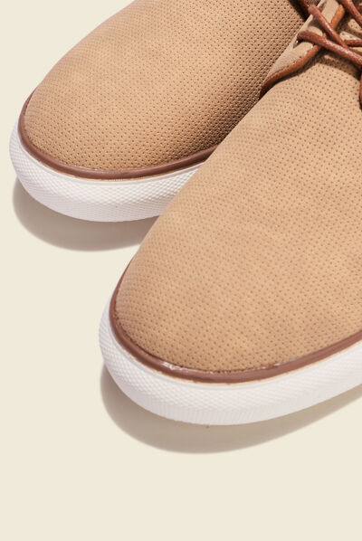 Tennis à lacets sable homme