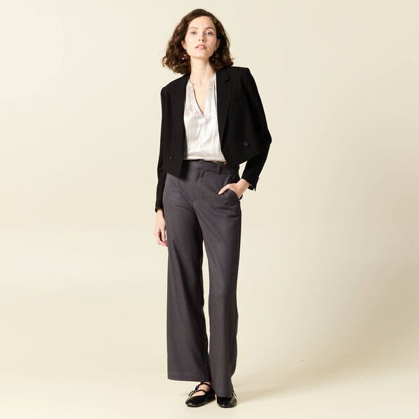 blouse manches longues irisee gris argent femme Blouse manches longues irisée gris argent femme