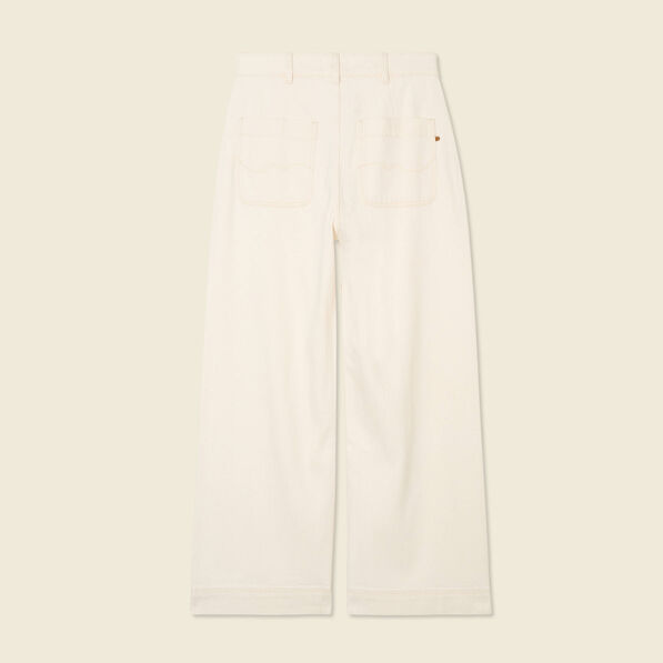 pantalon large denim blanc femme Pantalon large denim blanc femme