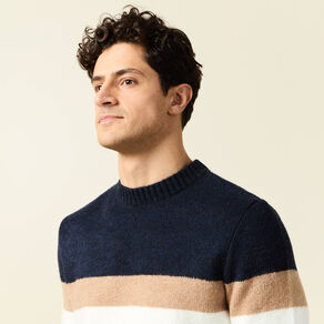 Pull manches longues ecru homme