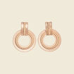 Boucles d'oreilles pendantes couleur or femme