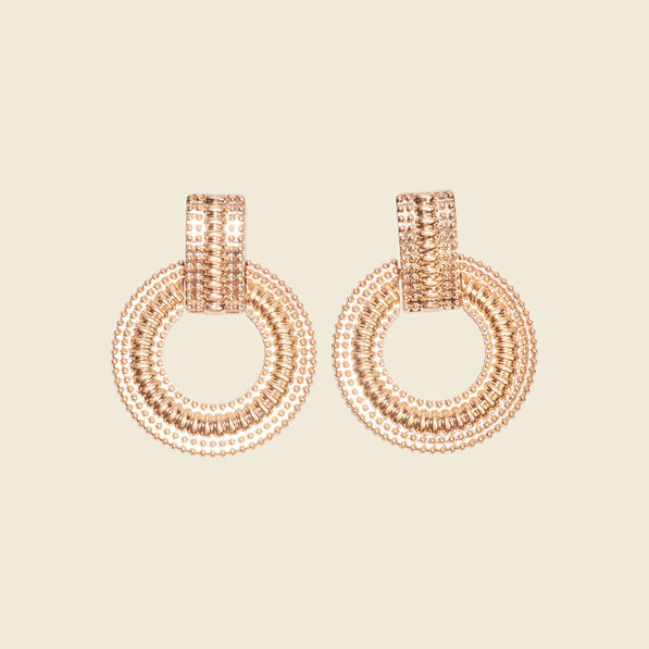Boucles d'oreilles pendantes couleur or femme