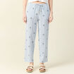 Pantalon droit 7/8ème bleu ciel femme