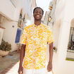 Chemise éco-responsable jaune foncé homme