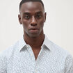 Chemise en coton manches longues blanc homme
