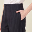 Pantalon cigarette bleu femme