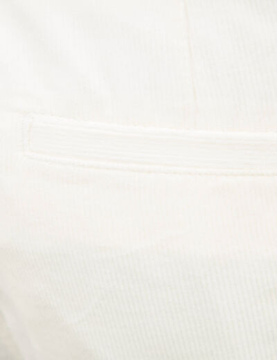 Bermuda en velours ecru homme