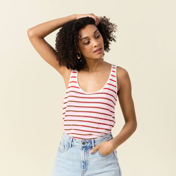 debardeur sans manches rouge femme Débardeur sans manches rouge femme