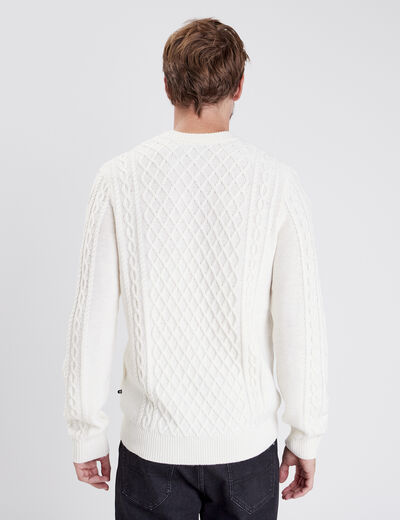 Pull éco-responsable ecru homme