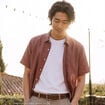 Chemise manches courtes vieux rose homme