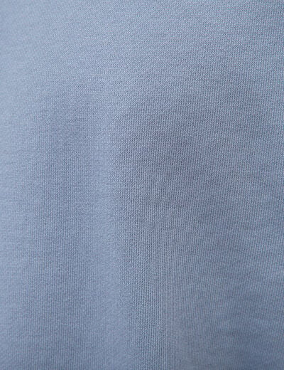 Sweat col rond manches longues en coton bleu gris homme