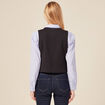 Veston boutonn&eacute; noir femme